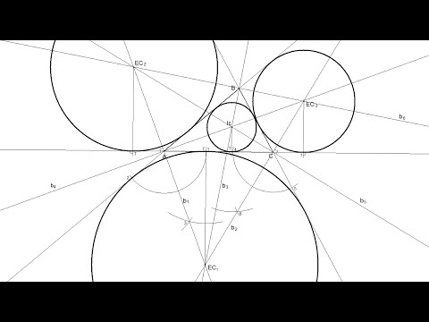How to Draw the Excircles and the Incircle of any given Triangle - Excenters & Incenter