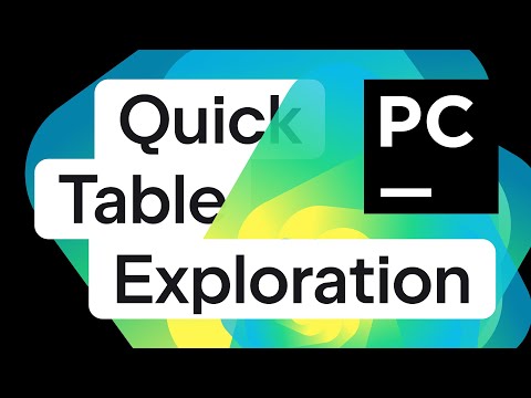 Quickly explore database tables in PyCharm
