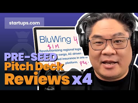 We Review 4 VERY DIFFERENT PRE-SEED Startup Pitch Decks!