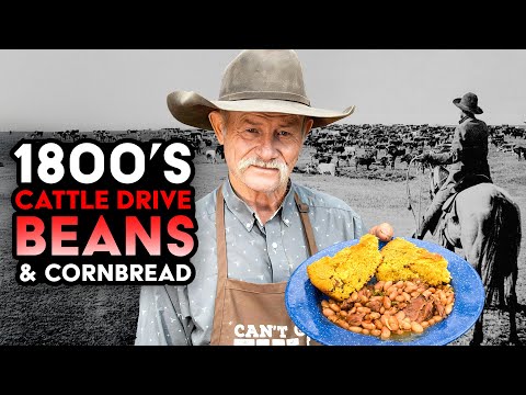 Cowboy Beans and Cast Iron Cornbread from the 1800s Cattle Drives