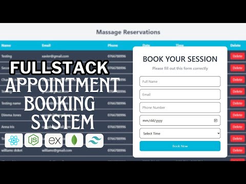 Build a Full Stack Booking System With React, Tailwind, Node JS, MongoDB and Express JS|MERN Project