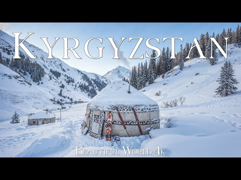 Kyrgyzstan 4K | Nomadic Winter Scenes Across Frozen Lakes and Mountain Steppes