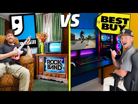 Best Buy VS Thrift Store Gaming Rooms!