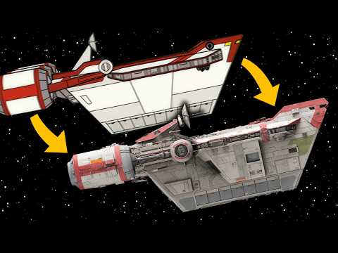 I redesigned some GOOFY Star Wars ships (CR20 and Y-4)