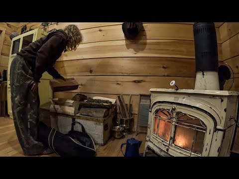 First Snow Fall At The Cabin