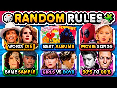 Save One Song: RANDOM Rules #4, 25 Rules, 6 Songs Challenge | Music Quiz