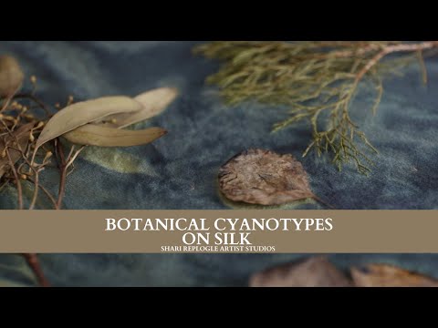 Wax on  Wednesdays Printing Botanical Cyanotypes on Silk with StencilGirl Stencils!