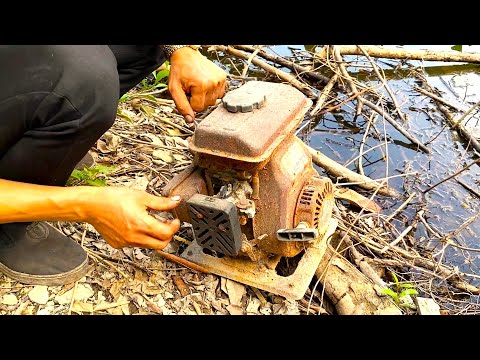 Restoration Of Old Rusty 1.5 Inch Gasoline Water Pump // Fully Restored 4 Stroke Rato Engine