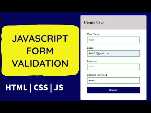 JavaScript Client-side Form Validation 2021 | Form Validation in JavaScript