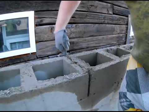 Строительство гаража по технологии ТИСЭ/ ТИСЭ/ Затирка швов