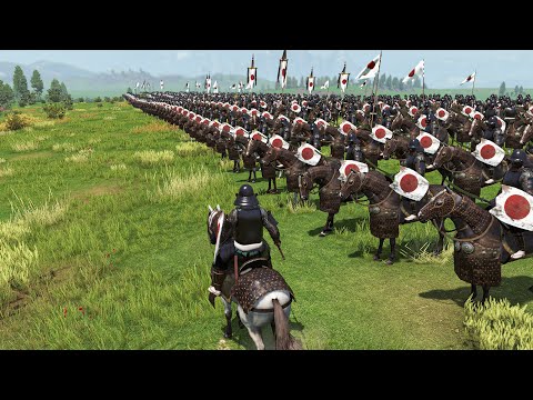 1000 Samurai Cavalry vs Roman Army — East Meets West Clash  (Mount & Blade II)