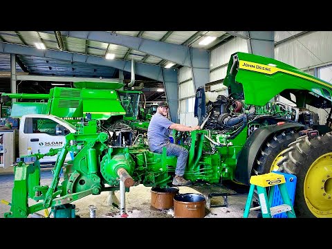 John Deere 8R 370 fuel tank replacement