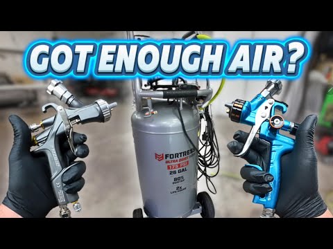 Can a Small Compressor Paint a Car? Lvlp/ MP paint gun test!