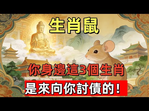 生肖鼠，你身邊這3個生肖是來向你討債的！你一定要分清！#生肖星象#屬相運勢#生肖#家運#手寫#生肖運勢的那些事#先知#風水變化#提升運勢
