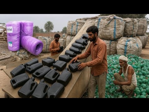 Amazing Process Recycling Millions of Waste Oil Plastic Bottles To Make New Plastic Rope Roll