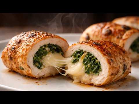 Hör auf, Hühnchen zu braten! Diese gebackenen Käse-Spinat-Brötchen sind verrückt