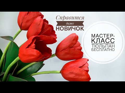 Мастер-класс тюльпан из фоамирана. Справится даже новичок в фомфлористике!