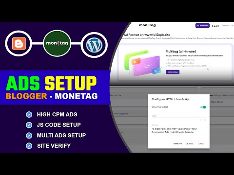 How to Setup Monetag ADS on Blogger | Monetag ADS Setup - Blogger | Wordpress | Site Verify