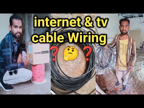 How to cat 6 wiring house with RG 6 wiring || tv cable wiring underground fitting | internet wiring