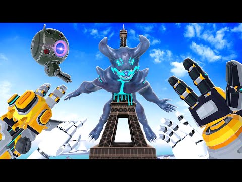 IMPALING a Kaiju on the Eiffel Tower - Kaiju Battle Simulator VR