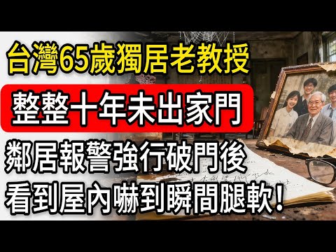 台灣65歲獨居老教授，整整十年未出家門！鄰居報警強行破門後，看到屋內嚇到瞬間腿軟！「80故事錄」#原創 #故事頻道 #故事 #老年生活 #小説 #情感 #老年人 #獨居老人