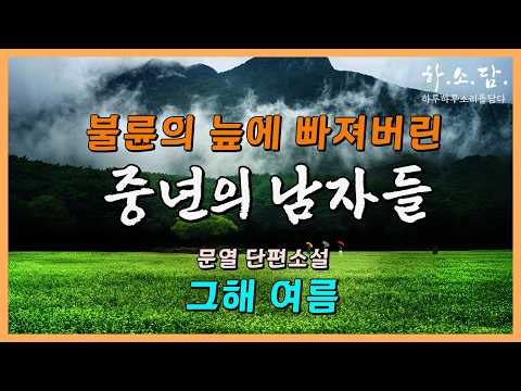 욕망에 이끌려 불륜의 늪에 빠진 중년의 위기에서 인생을 구한 두 남자 이야기. [그해 여름 – 문열 단편소설]  #하소담오디오드라마
