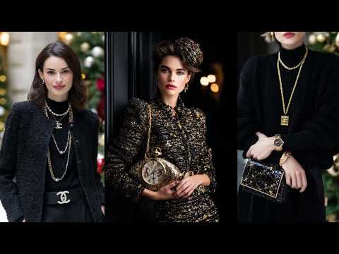 CHANEL Classic Elegance Style Fashion Ideas | Luxe Black-Gold Elegance for a Timeless Christmas