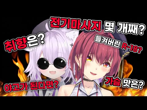 오카유&마린 노빠꾸 매운맛 Q&A! [ 홀로라이브 / 마린 / 오카유 ]