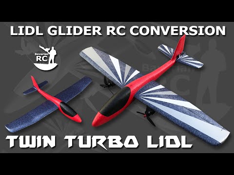 LIDL glider RC conversion - TWIN TURBO LIDL - Build Video