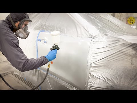 Переход 2-йной биндер серебро и крыло мокрый по мокрому.