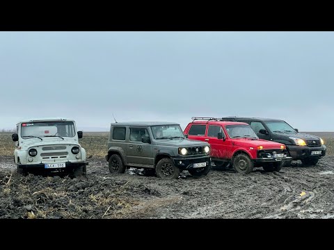 Suzuki Jimny 2022 luptă pe OFFRoad cu Prado Chinez, LADA Niva 4x4 și UAZ 469!