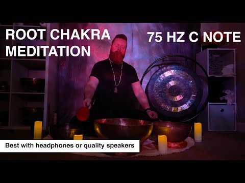 Root Chakra C 75 Hz Sound Healing Meditation | Muladhara Tibetan Bowl