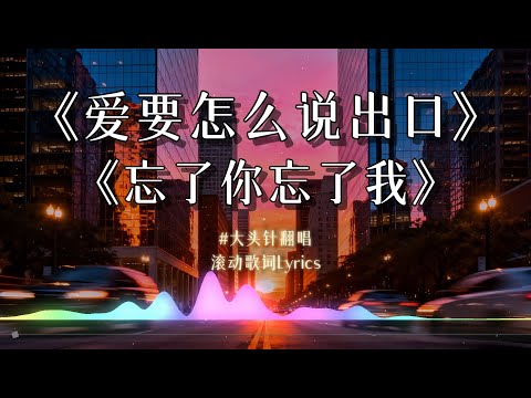 【爱要怎么说出口】+【忘了你忘了我】大头针深情翻唱 赵传 | 王杰 歌曲 【动态歌词lyrics】中文经典情歌 #中文歌曲翻唱
