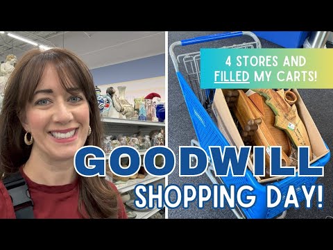 I SHOPPED 4 GOODWILLS & SCORED! | Thrift with Me for Resale