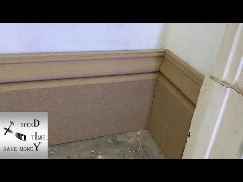 How to cut a scribe/cope internal corner on skirting boards or baseboards