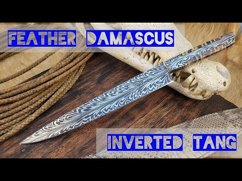 Feather Damascus  With Inverted Tang (Drawings of Forging Steps)