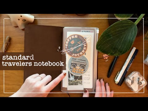 Standard Travelers Notebook Journal Setup & thunderstorm ambience | LindseyScribbles