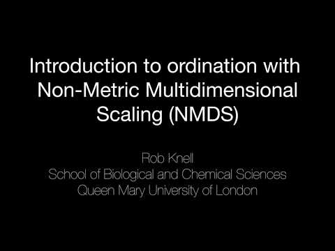 Ordination using NMDS (Non-metric multidimensional scaling)