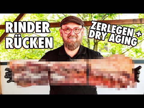 Metzger erklärt Rinderrücken und Dry Aging 🛑 Alle Cuts aus dem Rinderrücken