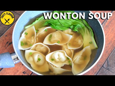 DELICIOUS CHICKEN WONTON SOUP | WONTON SOUP RECIPE | CHICKEN WONTONS