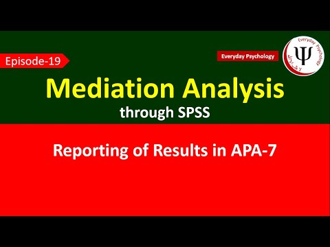 Mediation Analysis through SPSS