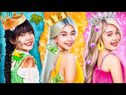 Poor Vs Rich Vs Giga Rich Girl At The Ball! Who Is The Best?