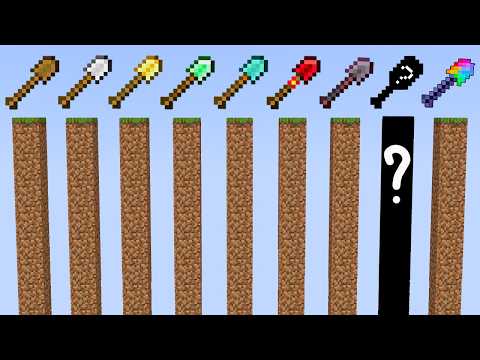 which shovel is faster in minecraft experiment?