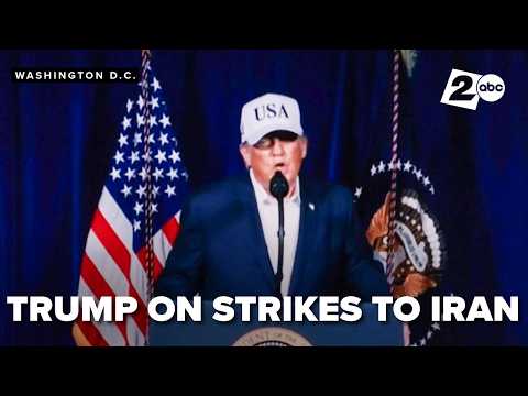Donald Trump gives statement on US-Israel strikes on Iran