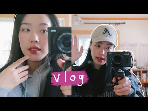 #128 Vlog I 학원 I 오랜만에 집에서 미싱 I 친구집 이사 I 최애 빙수 I 앵무새랑 고양이 출연 I 김갈릭