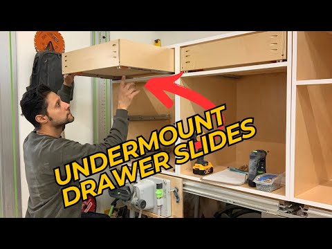 Undermount Drawer slides and drawer box construction