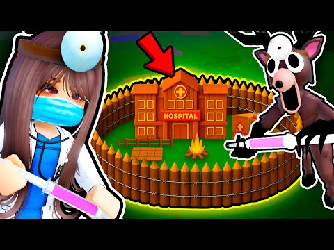 Building a HOSPITAL BASE To Save My SISTER In 99 NIGHTS IN THE FOREST! (Roblox)