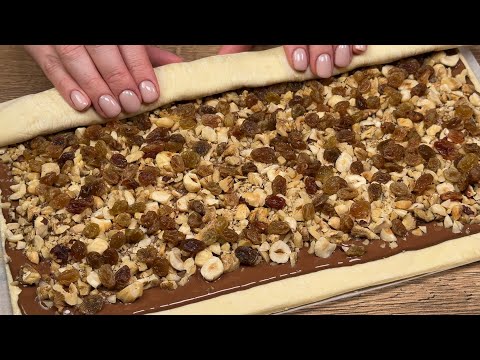 Nur Blätterteig, Schokolade und Nüsse. Ein traditionelles Festtagsrezept in 10 Minuten!