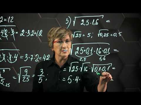 Properties of the arithmetic square root. Practical part. Grade 8.