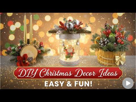 TOP 3 QUICK Christmas decoration ideas using different materials! 🎄✨